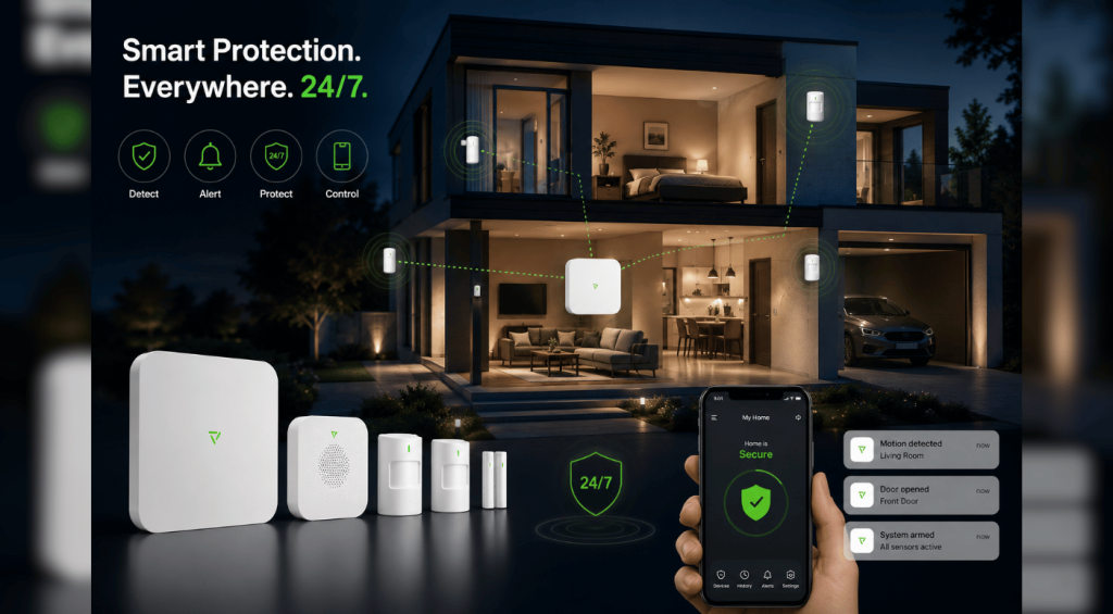 Discover how smart security systems protect your home 24/7 with real-time alerts, smart CCTV, sensors, and automation in Sri Lanka.